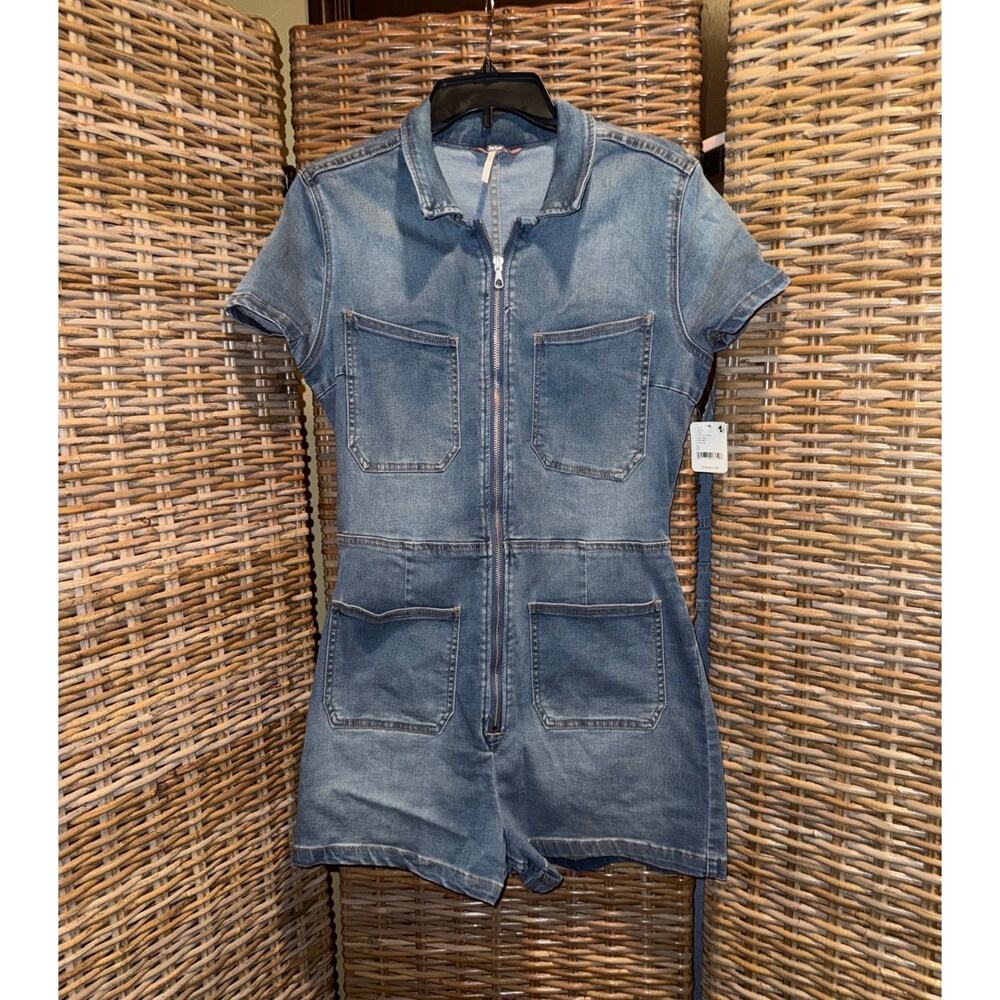 #608 NWT Free People Lennox Shortsuit Sz 12 - Picture 2 of 3
